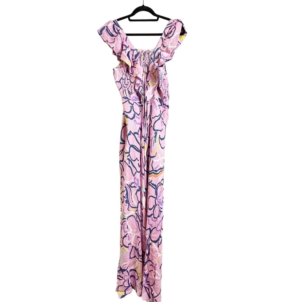 Tanya Taylor Jessa Floral Wrap Mini Dress Ruffle Beachy Womens 4 NWOT Cottage